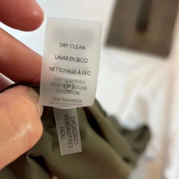 NWT Calvin Klein Olive Green A-line Shirtdress, Size 2 - Picture 10 of 14